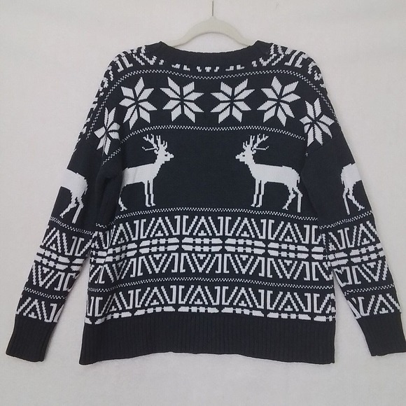 Forever 21 Heavy Knit Cardigan Sweater Size S Gray White Winter‎ Cotton Blend - Picture 2 of 10